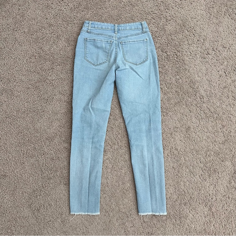 Tinseltown Light Blue Midrise Skinny Jeans Womens Juniors 27 - Picture 13 of 14